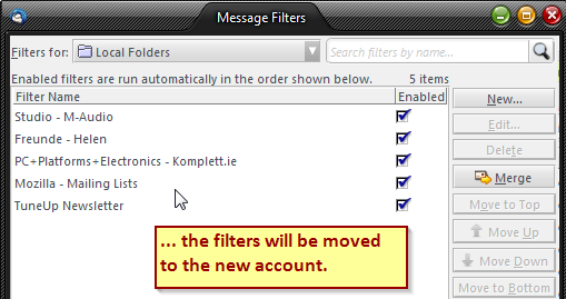 filters moved successfully
