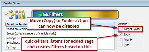 creating filters from tag changes